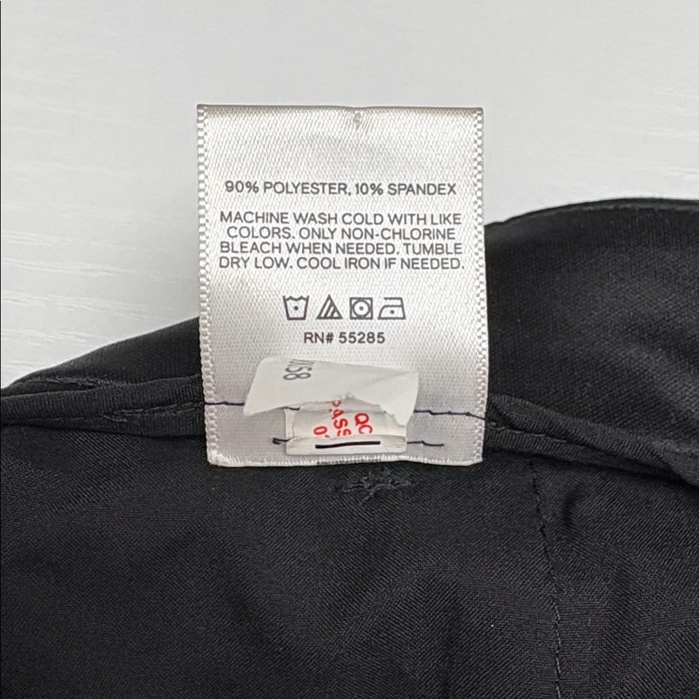 Express High Rise Trouser Crepe Relaxed Boot Pant Minimalist Career Black 0 - Picture 10 of 10